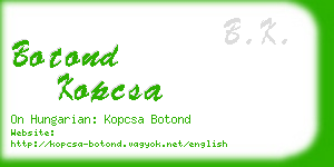 botond kopcsa business card